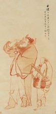 任颐 光绪乙亥（1875年） 锺进士 立轴
