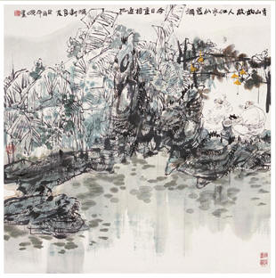 王明明  青山如故人 立轴67.5×68cm