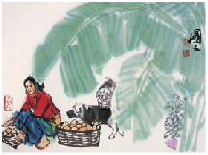 史国良 人物 镜心34×45cm