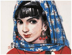 史国良 少女 镜心29.5×39.5cm