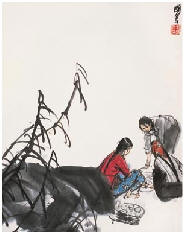 史国良 丰收图 立轴65×52cm