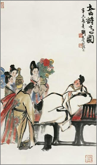 刘旦宅 太白诗意图 立轴82×48cm