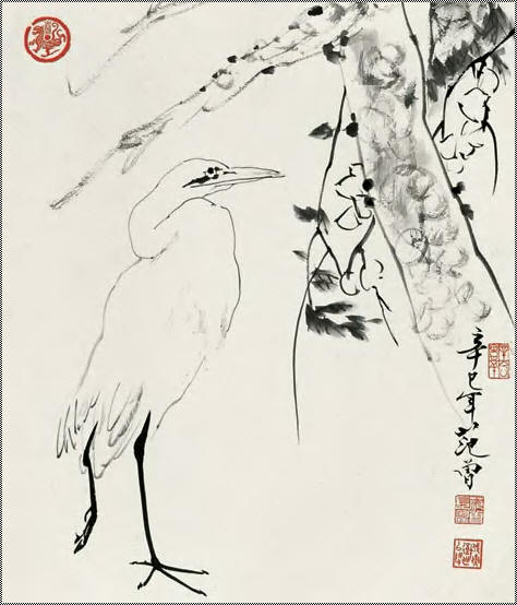 范曾 松龄鹤寿 镜心53×45cm