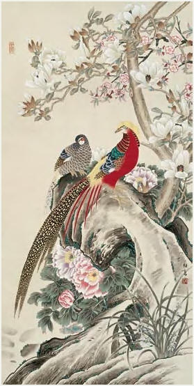 喻继高 花鸟 立轴131×65.5cm