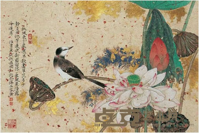 任重 荷塘小景 镜心 31×46.5cm