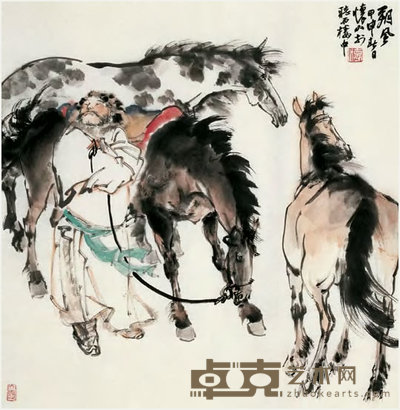 刘棣 朔风 立轴 69.5×68.5cm