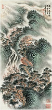 沈明权 溪山高会图 镜心