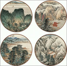 宋玉麟 四季山水 四帧 镜心