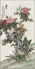 金鸿均 花鸟 立轴