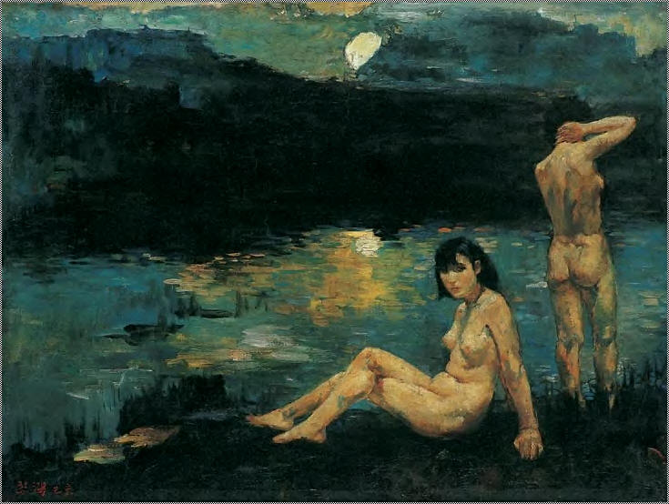 徐悲鸿 月夜65×85.5cm