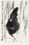 王子武 柳荫觅食图 镜心