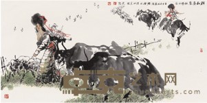 刘济荣 祥和高原 镜心 136×68cm