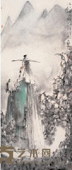 安林 2006年作 赏心 镜心 136×68cm