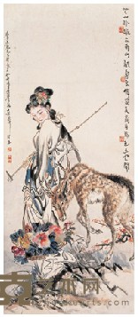 蔡鹤汀 人物 镜心 100×50cm