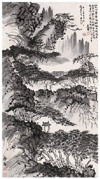 刘海粟 山水 立轴