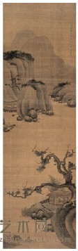 吴彬款 山水 立轴 149×45cm