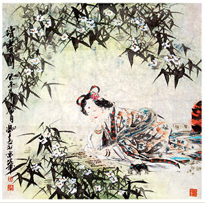 冯远 仕女 镜心69×69cm
