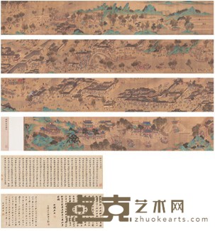 仇英 清明上和图卷 手卷 34×821cm