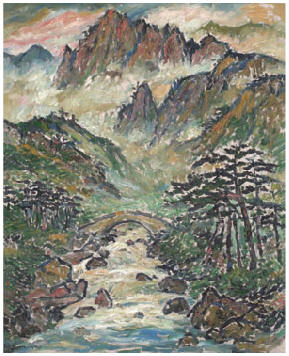 刘海粟 1956年作 风景93×73cm