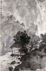 傅抱石 壬寅（1962年）作 听泉图 镜心