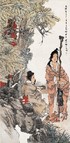 任颐 光绪戊子（1888年）作 天仙赐福图 立轴