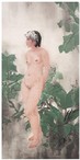 李爱国 癸未（2003年）作 雨花 镜心