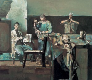 俞晓夫 1991年作 画室之二122×139cm