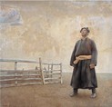 龙力游 1987年作 一个男人二朵云