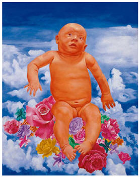 方力钧 2004年作 2004.1.4140×110cm
