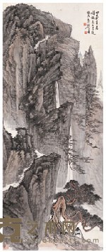 郑午昌 丙子（1936年）作 松壑高士 立轴 150×61.4cm