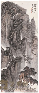 郑午昌 丙子(1936年)作 松壑高士 立轴 150×61.4cm