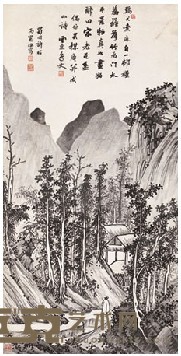 许昭 太平景物 立轴 106.8×53.4cm