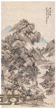 吴子深 乙丑(1925年)作 南山苍翠 立轴 129×65.3cm