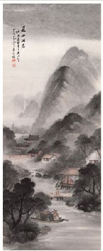 吴石僊 庚戌（1910年）作 夏山雨意 立轴