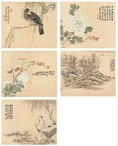 周喆 庚辰（1760年）作 集锦册 册页（十二开选五）