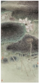 江宏伟 庚午(1990年)作 荷花鹡鸰 镜心
