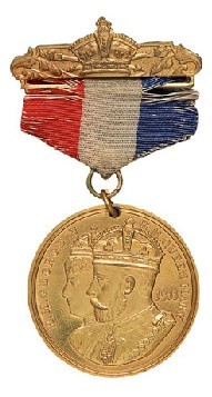 1911年大英帝国国王乔治五世加冕纪念章一枚