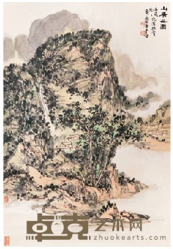 萧平 山居之图 49×69cm