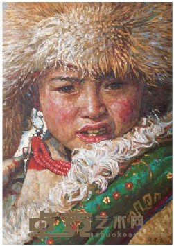 张健民 藏族少女 70×49cm