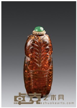 金星蝉形鼻烟壶 高6.4cm