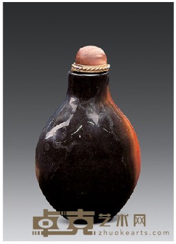影子玛瑙鼻烟壶 高8.4cm