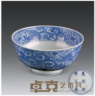 康熙 青花碗 高10cm；直径20.5cm