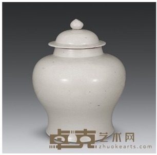 白釉将军罐 16×8.5cm