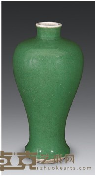 郎窑绿梅瓶 6×21cm
