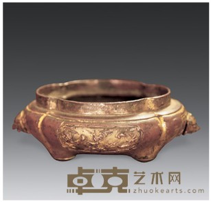 鎏金香炉 高4.6cm；口径9.2cm