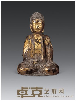 明 铜制鎏金佛像 高46cm