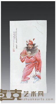 钟馗瓷板 62×31cm