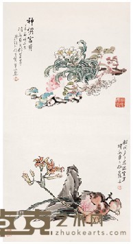 钱慧安 神仙富贵图 33×28cm