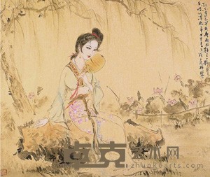 刘静云 仕女 45×53cm