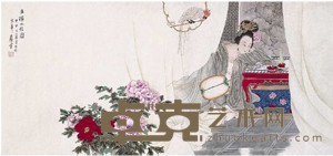 蔡云 玉环小息图 60×125cm
